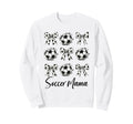 Soccer Mama Soccer Coquette Bow Soccer Sweatshirt - Novelty Apparel Unisex