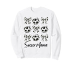 Soccer Mama Soccer Coquette Bow Soccer Sweatshirt - Novelty Apparel Unisex