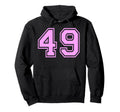 49 Number Forty Nine Sports Hoodie - Casual Everyday Wear Men Women