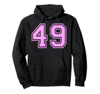 49 Number Forty Nine Sports Hoodie - Casual Everyday Wear Men Women