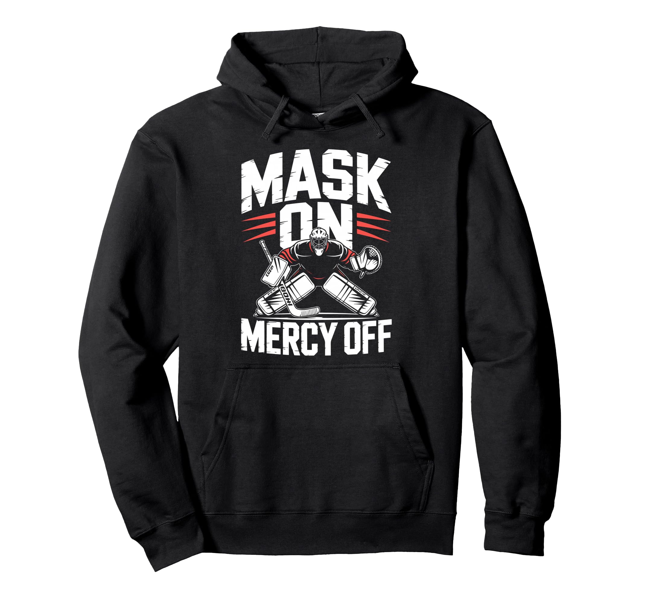 Ice Hockey Goalkeeper Mask Hockey Goalie Hoodie - Unique Graphic for Adults