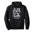 He Plays She Cheers Mom Both Cheer Hoodie - Aesthetic Graphic for Adults