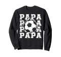 Soccer Papa Cracked Wall Family Sweatshirt - Minimalist Print for Adults