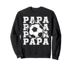 Soccer Papa Cracked Wall Family Sweatshirt - Minimalist Print for Adults