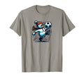 Snowman Kicking Soccer Ball T-Shirt - Minimalist Print for Adults