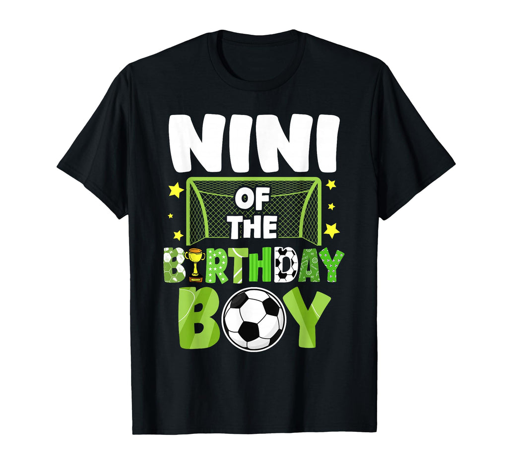 Soccer Nini Birthday Party Family T-Shirt - Fun Novelty Design for Adults