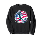 American Flag Soccer Soccer Sweatshirt - Graphic Print Men Women