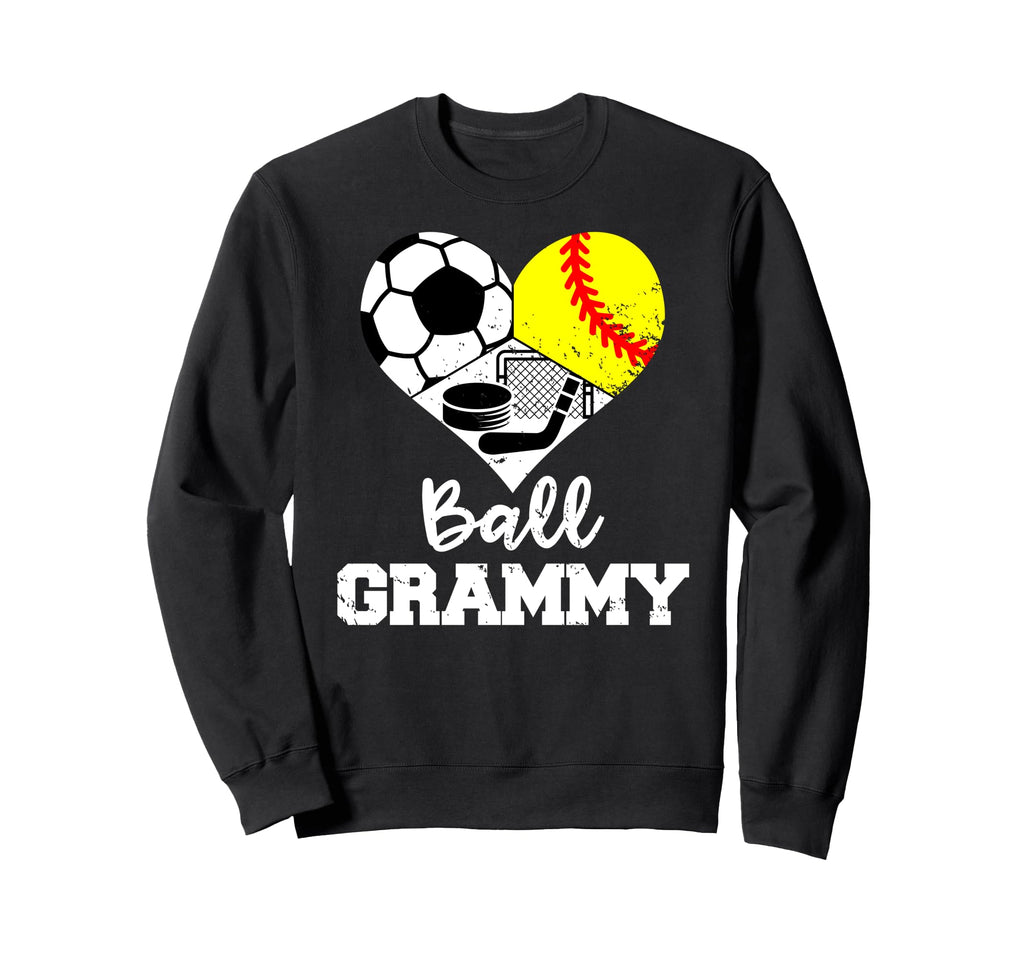 Ball Grammy Funny Soccer Softball Sweatshirt - Graphic Print for Adults