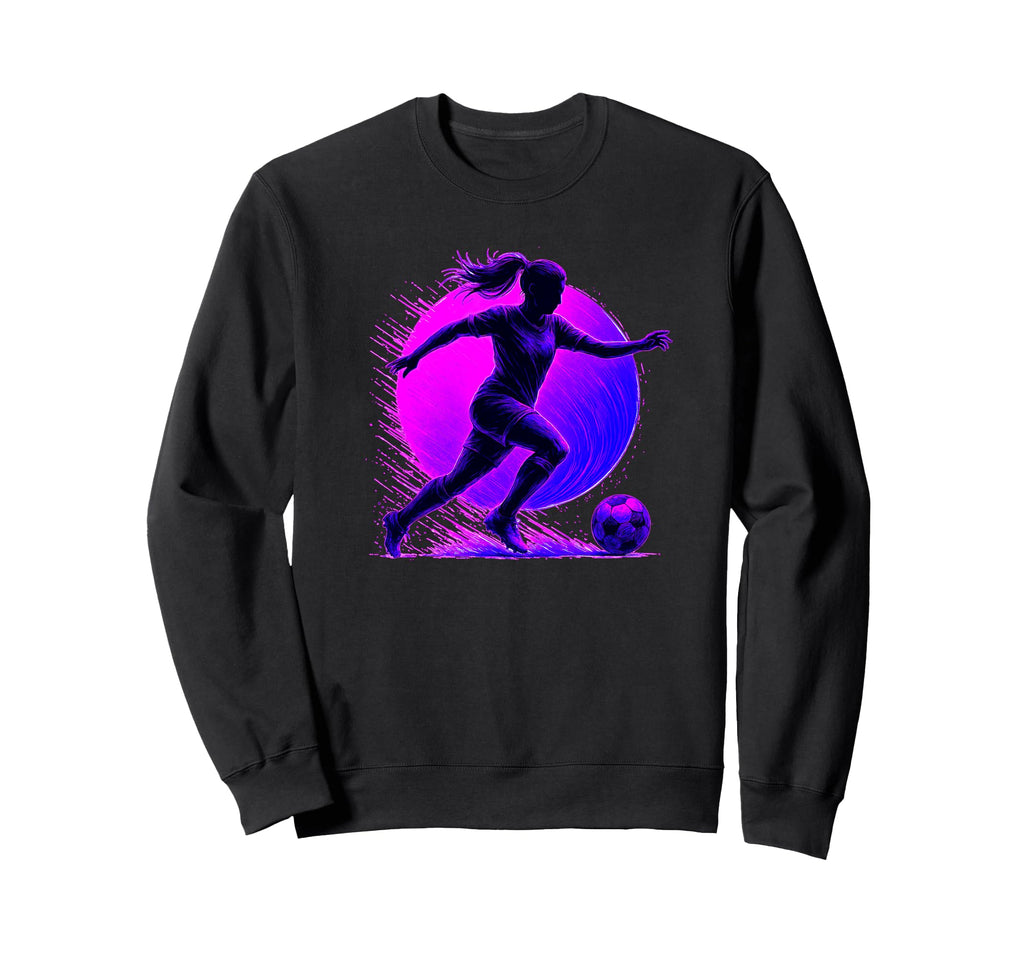 Soccer Player Sprinting Ball Motion Sweatshirt - Streetwear Style Men Women