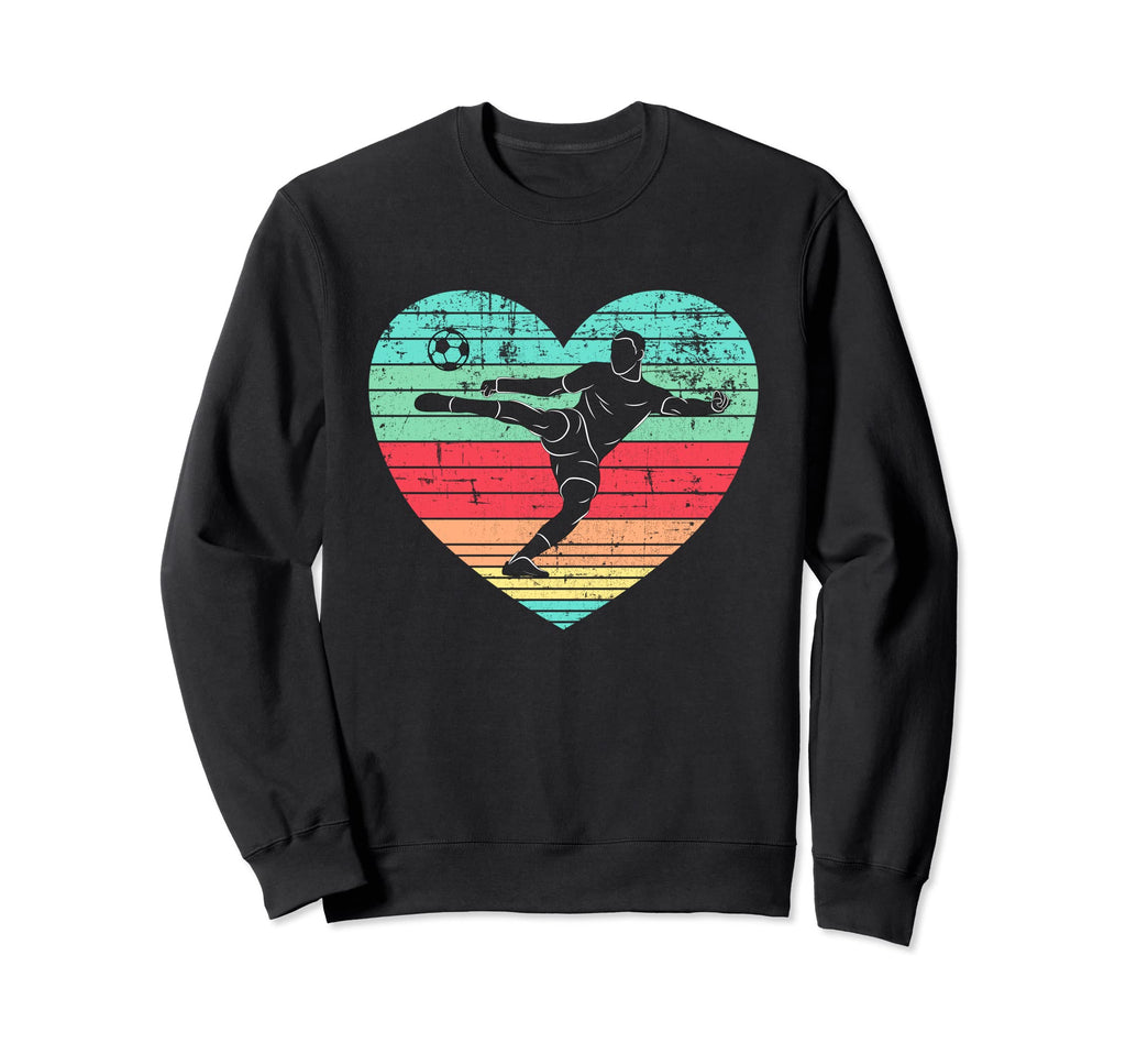 Grunge Heart Soccer Player Sweatshirt - Trendy Graphic Men Women