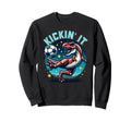 Kickin It T Rex Dinosaur Soccer Sweatshirt - Streetwear Style Men Women