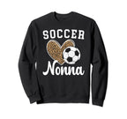 Soccer Nonna Heart Grandma Nonna Sweatshirt - Fun Novelty Design Men Women