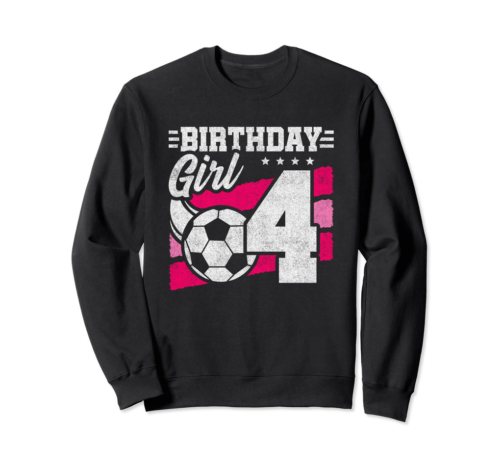 4 Year Old Birthday Soccer Party Sweatshirt - Aesthetic Graphic for Adults