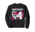 4 Year Old Birthday Soccer Party Sweatshirt - Aesthetic Graphic for Adults