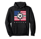 American Flag Soccer Soccer Hoodie - Minimalist Print Unisex