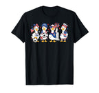 Silly Goose Patriotic 4Th July Soccer T-Shirt - Custom Art Print Unisex