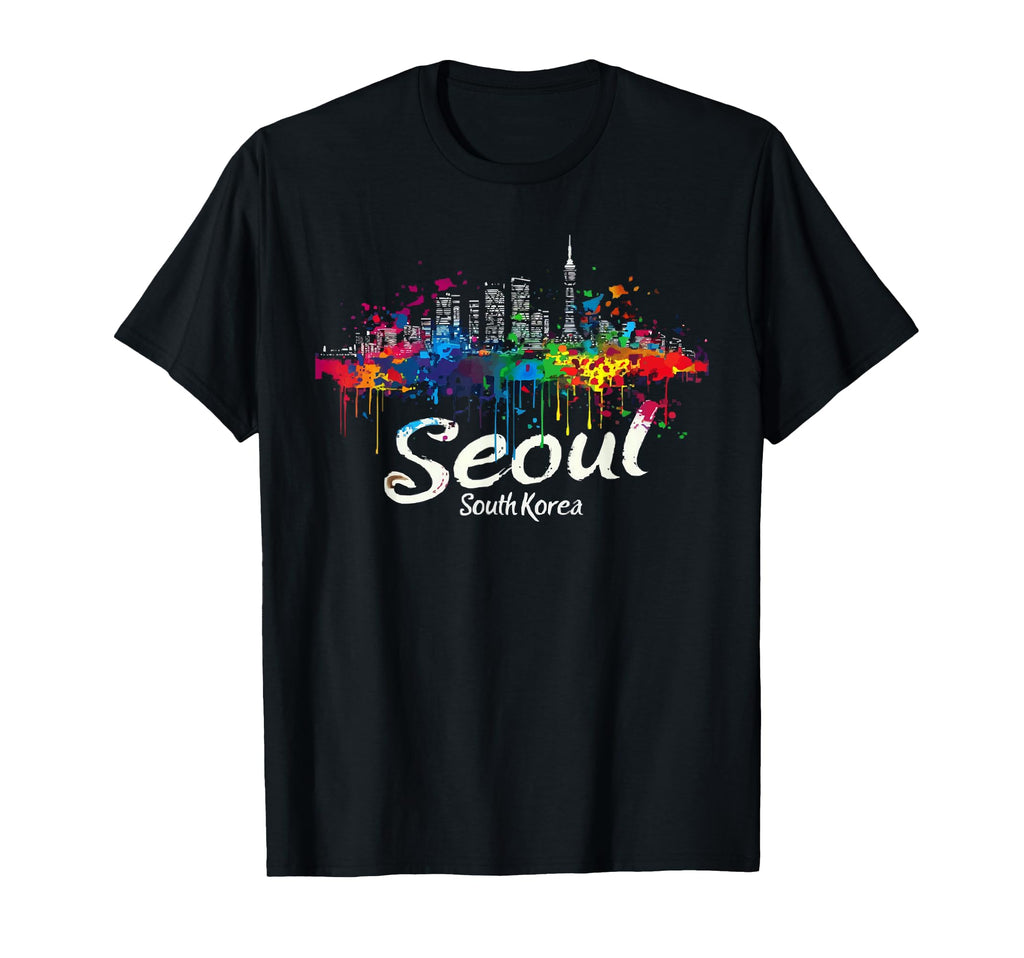Seoul South Korea Travel Vacation T-Shirt - Unique Graphic Men Women
