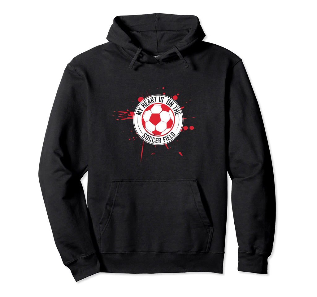 My Heart Is Soccer Field Hoodie - Novelty Apparel Men Women