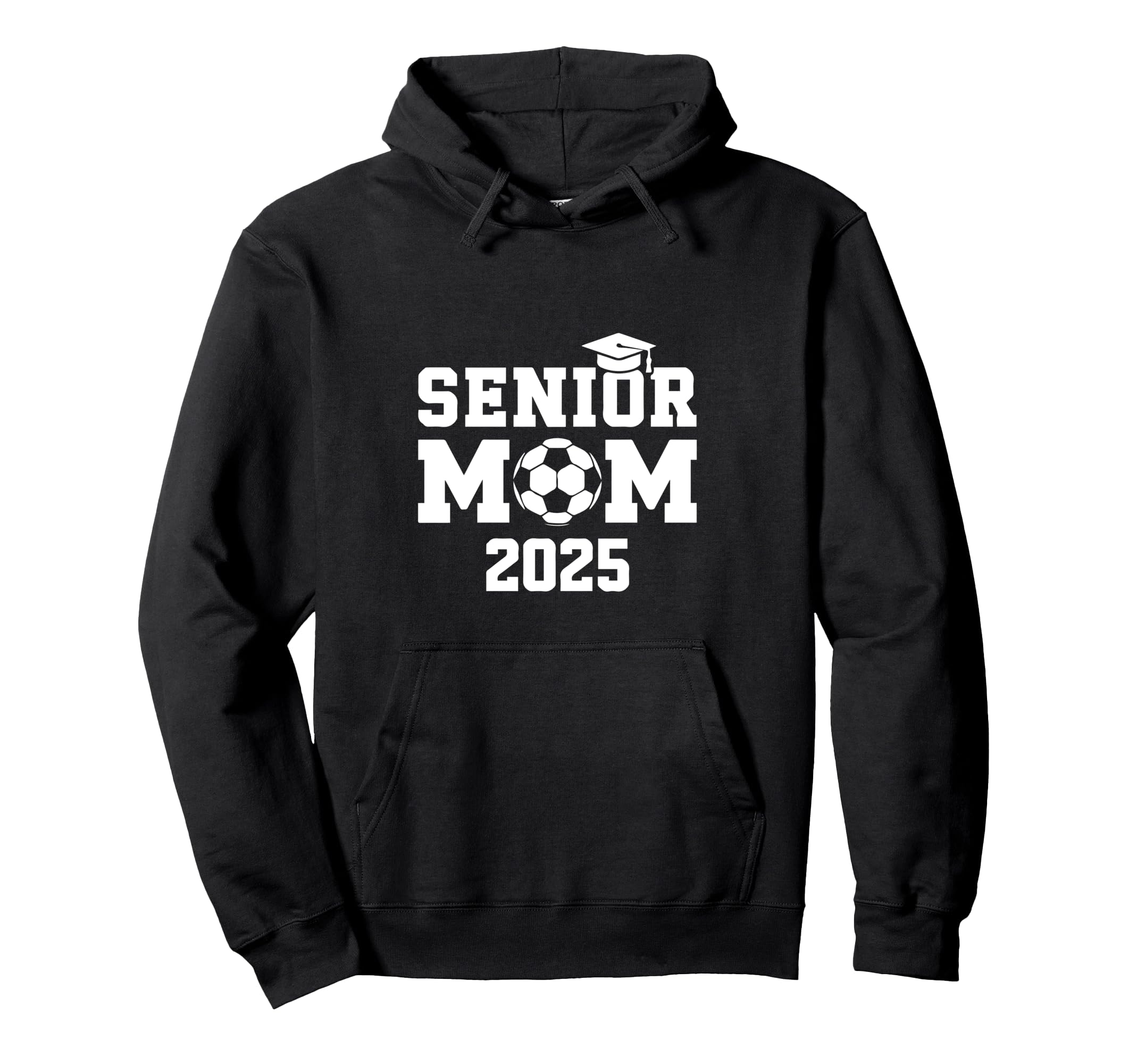 Senior Mom 2025 Soccer Graduation Proud Hoodie - Custom Art Print Unisex