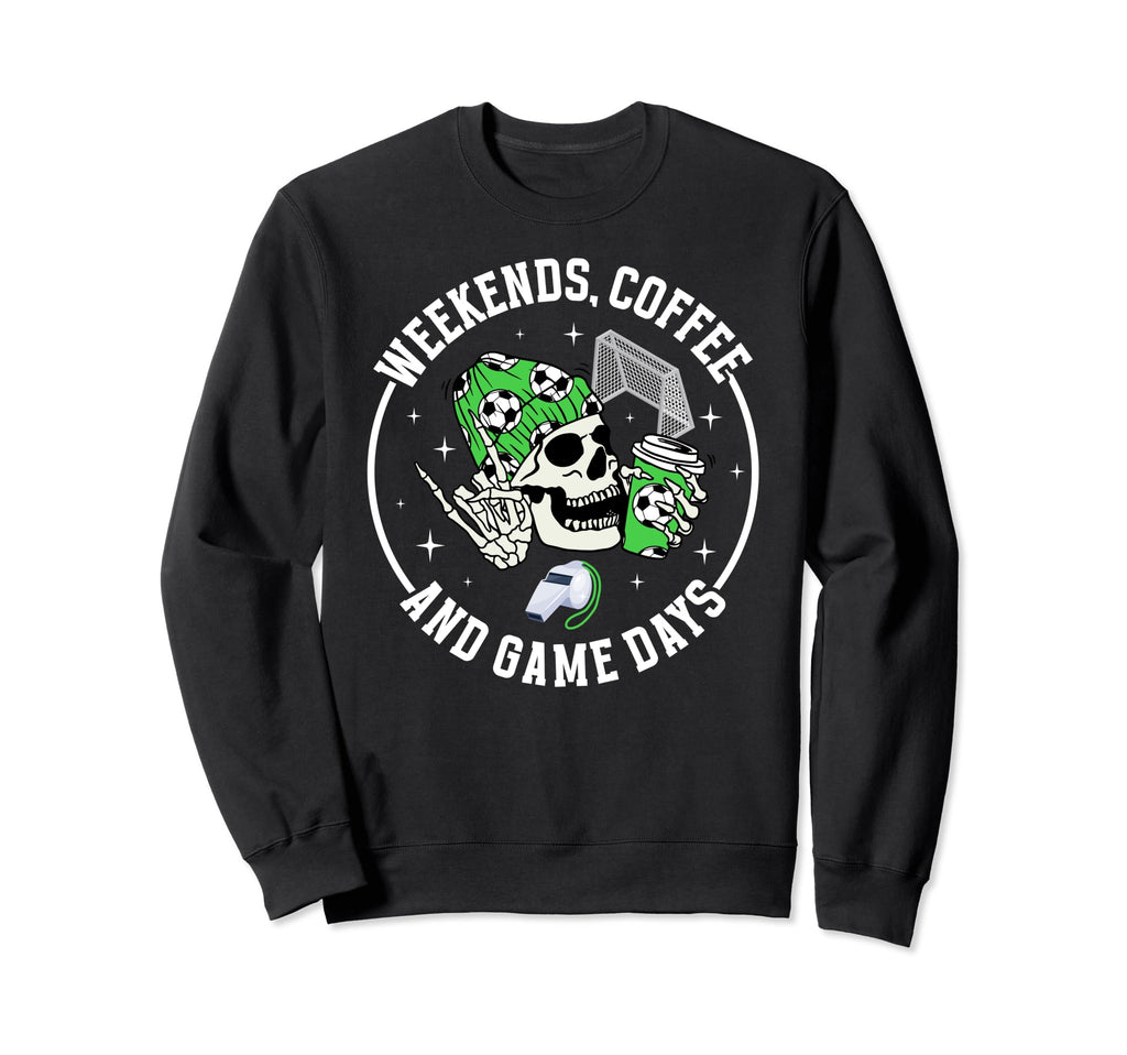 Weekends Coffee Soccer Mom Soccer Sweatshirt - Graphic Print Men Women