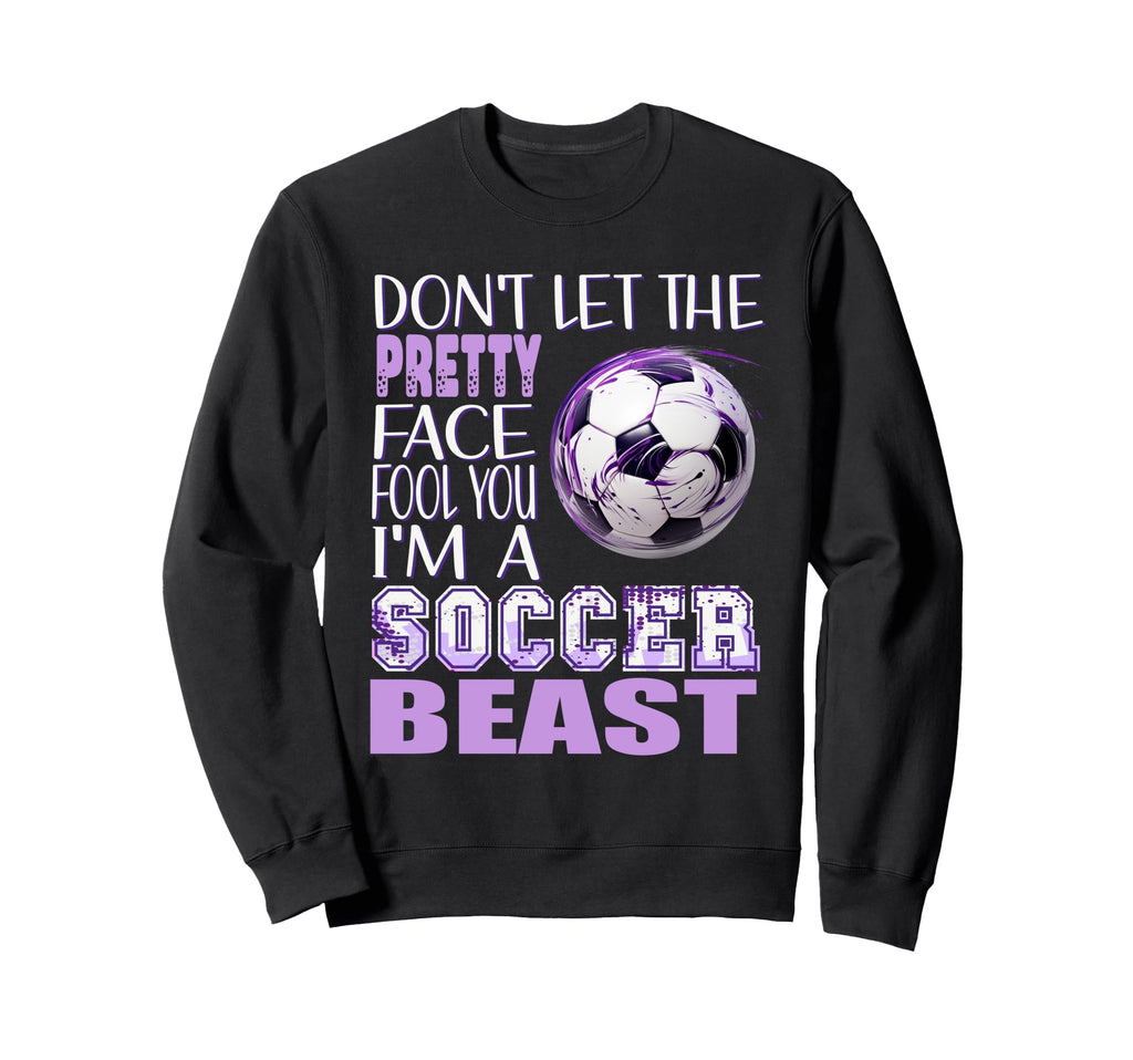 Soccer Beauty Soccer Beast Kicking Sweatshirt - Trendy Graphic for Adults