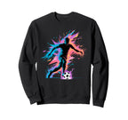 Colorful Funny Soccer Player Fan Sweatshirt - Casual Everyday Wear Unisex