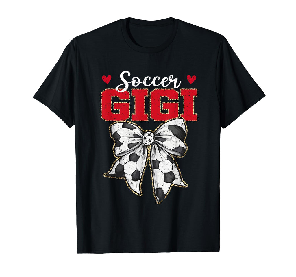 Soccer Gigi Bow Leopard Soccer Lovers T-Shirt - Streetwear Style for Adults