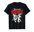 Soccer Gigi Bow Leopard Soccer Lovers T-Shirt - Streetwear Style for Adults