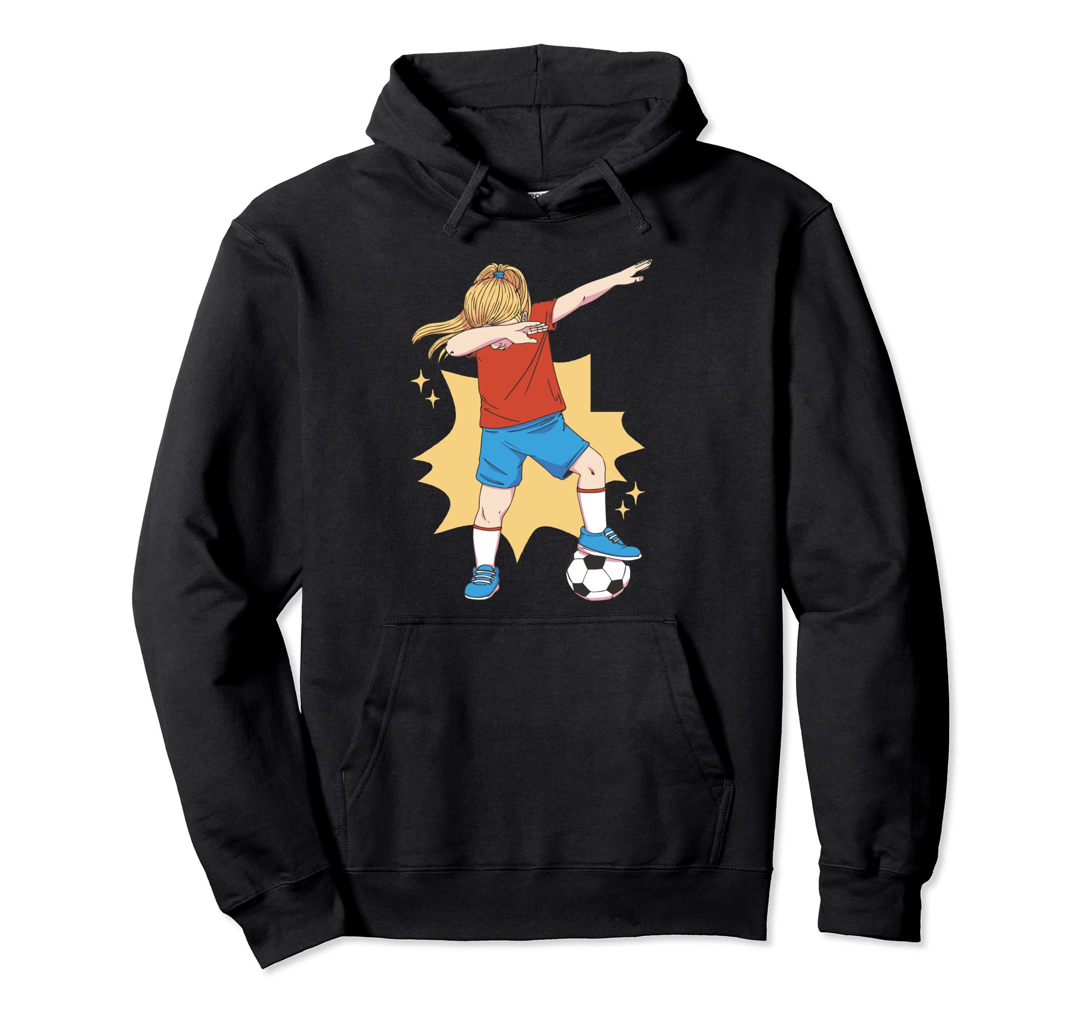 Dabbing Football Soccer Hoodie - Fun Novelty Design Unisex