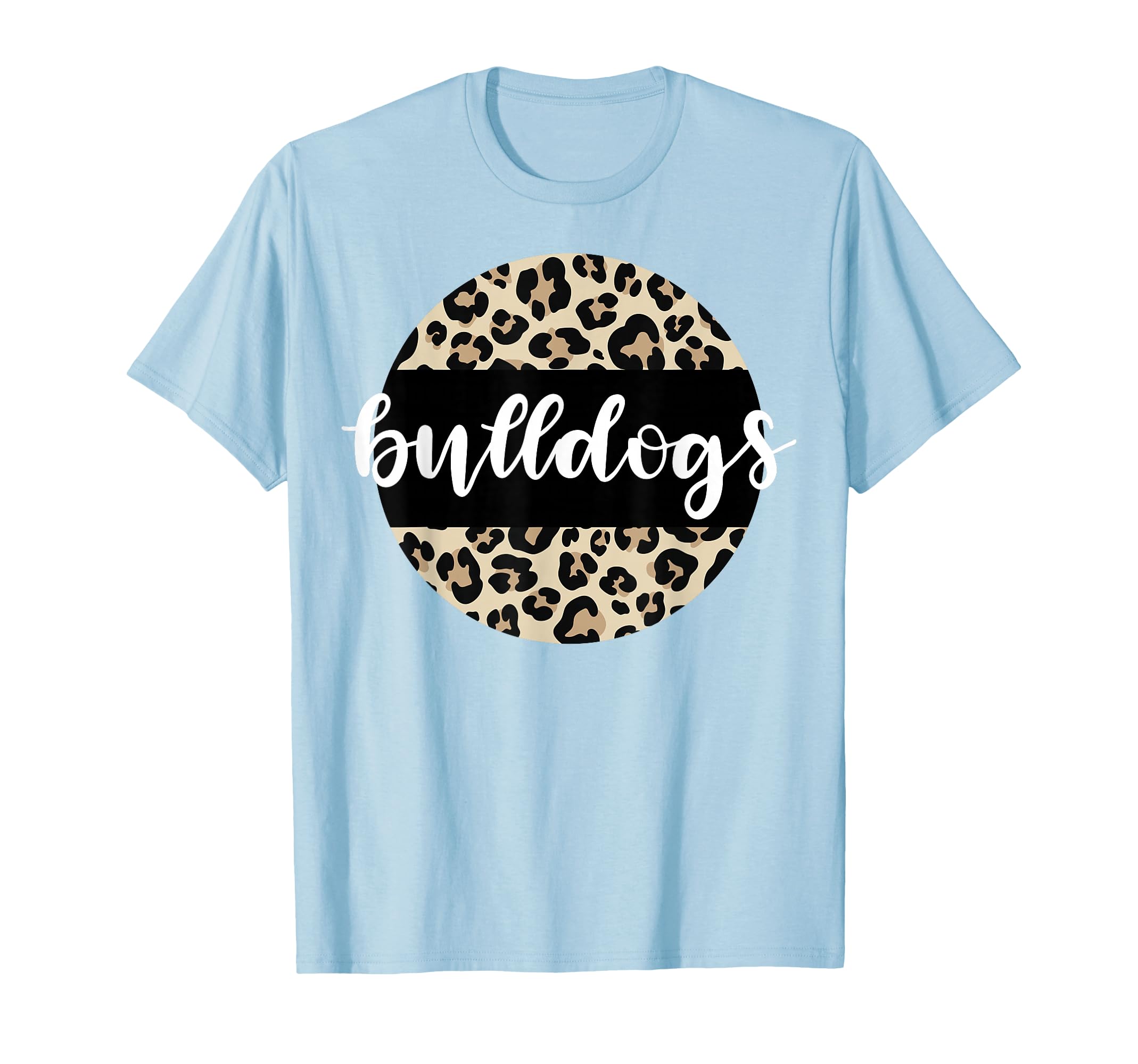 Leopard Bulldogs Team Mascot School T-Shirt - Aesthetic Graphic Unisex