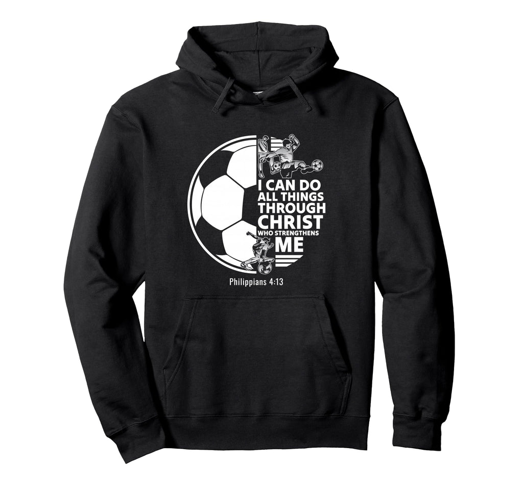 Christian Soccer Faith Verse Hoodie - Streetwear Style for Adults