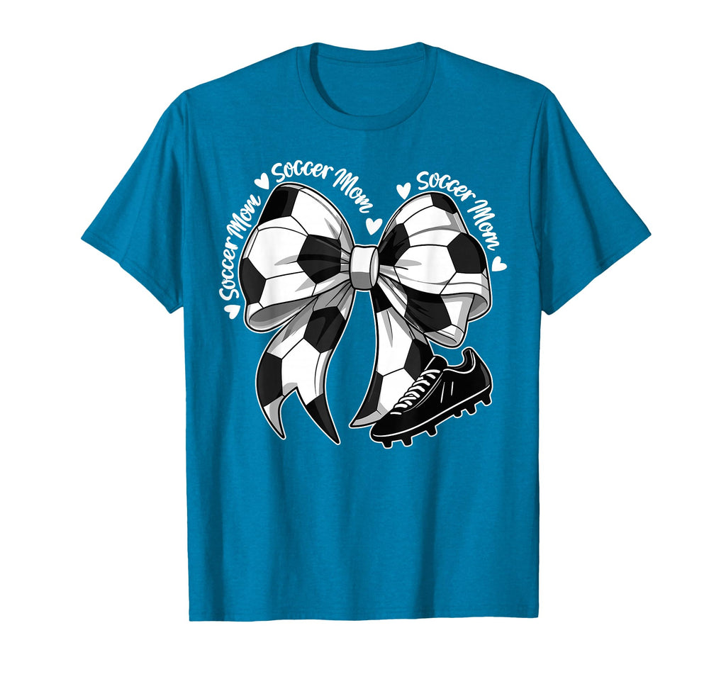 Soccer Mom Mothers Day Coquette Bows T-Shirt - Trendy Graphic Men Women