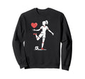 Soccer Valentines Day Heart Love Sweatshirt - Custom Art Print Men Women