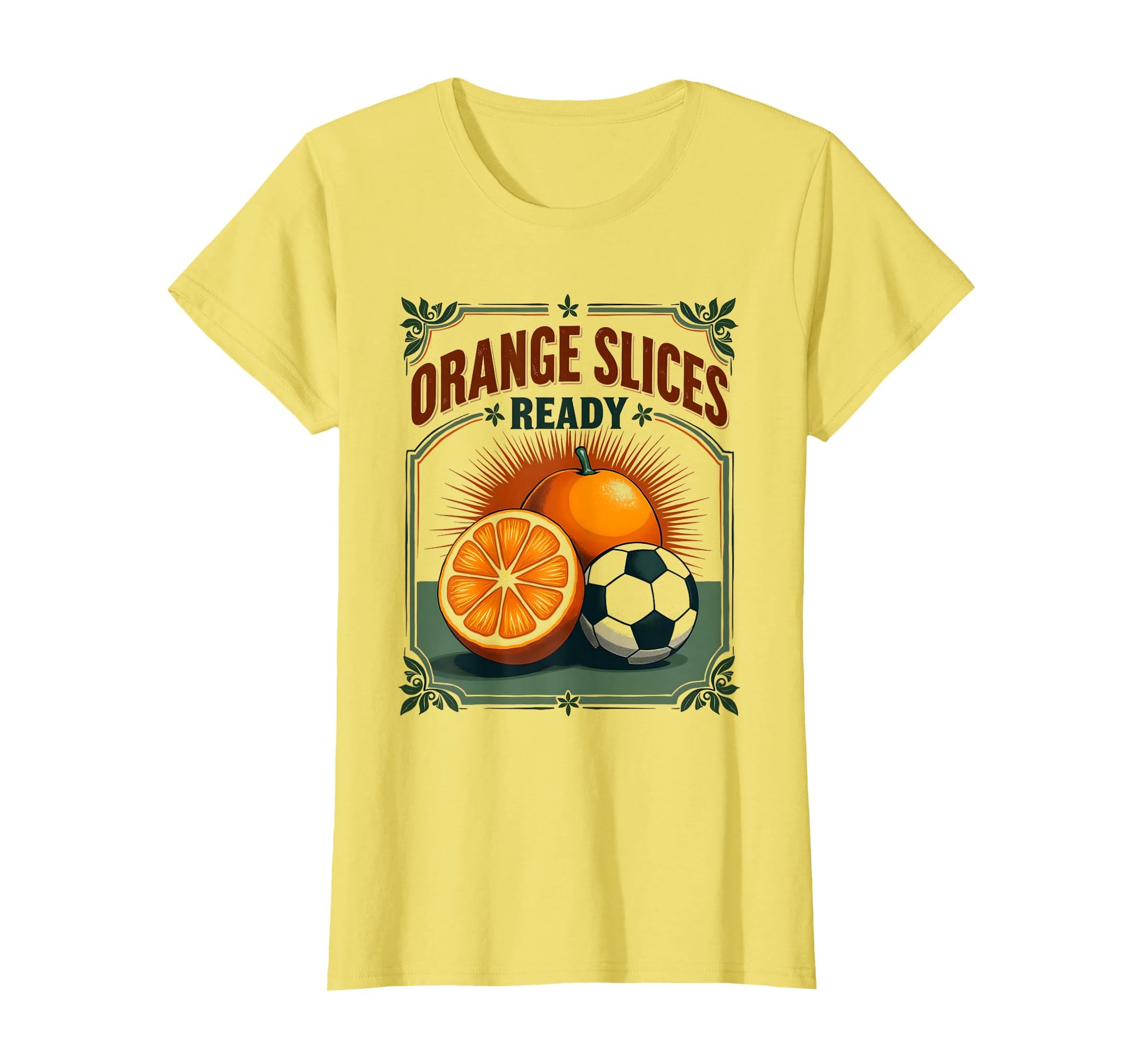 Orange Slices Ready Soccer Mom T-Shirt - Aesthetic Graphic Men Women