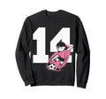 14 Soccer Birthday Gift Soccer Fan Sweatshirt - Graphic Print Unisex