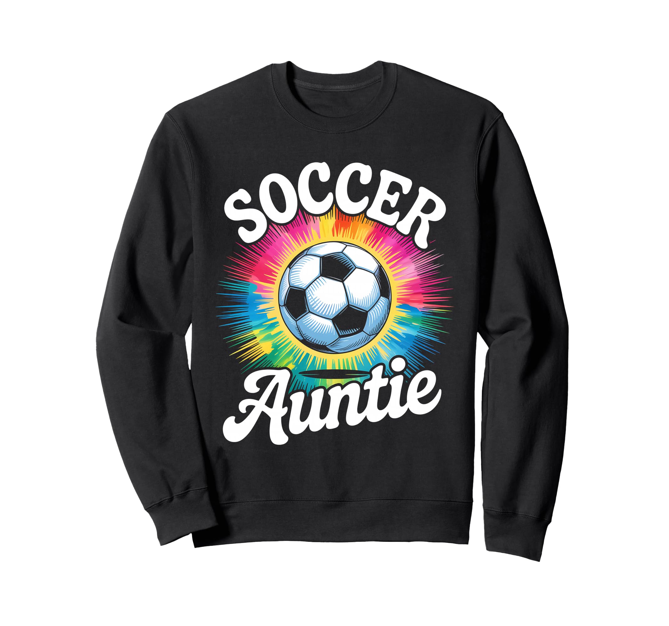 Soccer Aunt Auntie Tie Dye Sweatshirt - Casual Everyday Wear Men Women