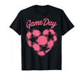 Womens Soccer Game Day Ladies Heart T-Shirt - Graphic Print Men Women