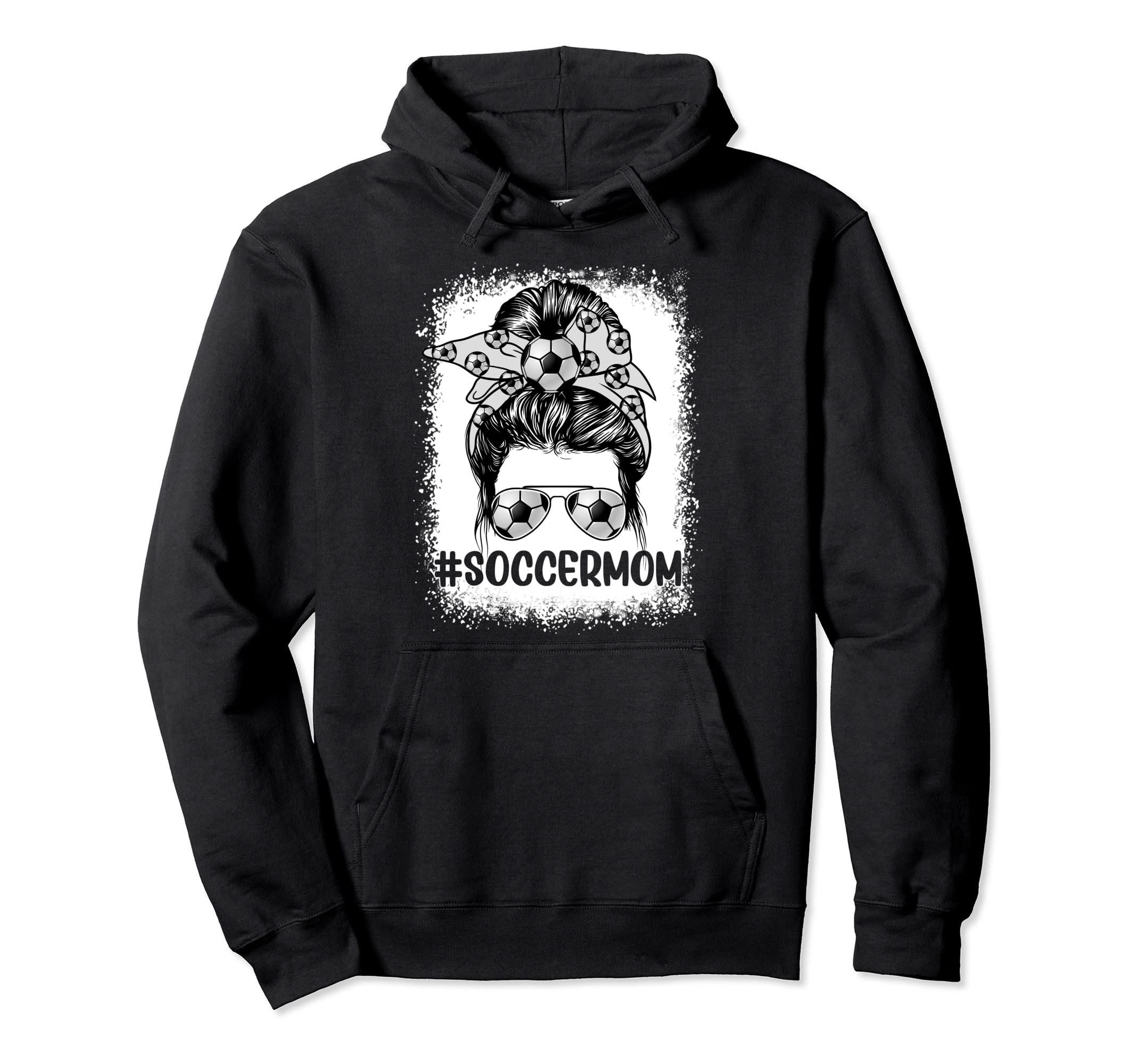 Soccer Mom Glasses Messy Bun Mothers Hoodie - Streetwear Style Men Women