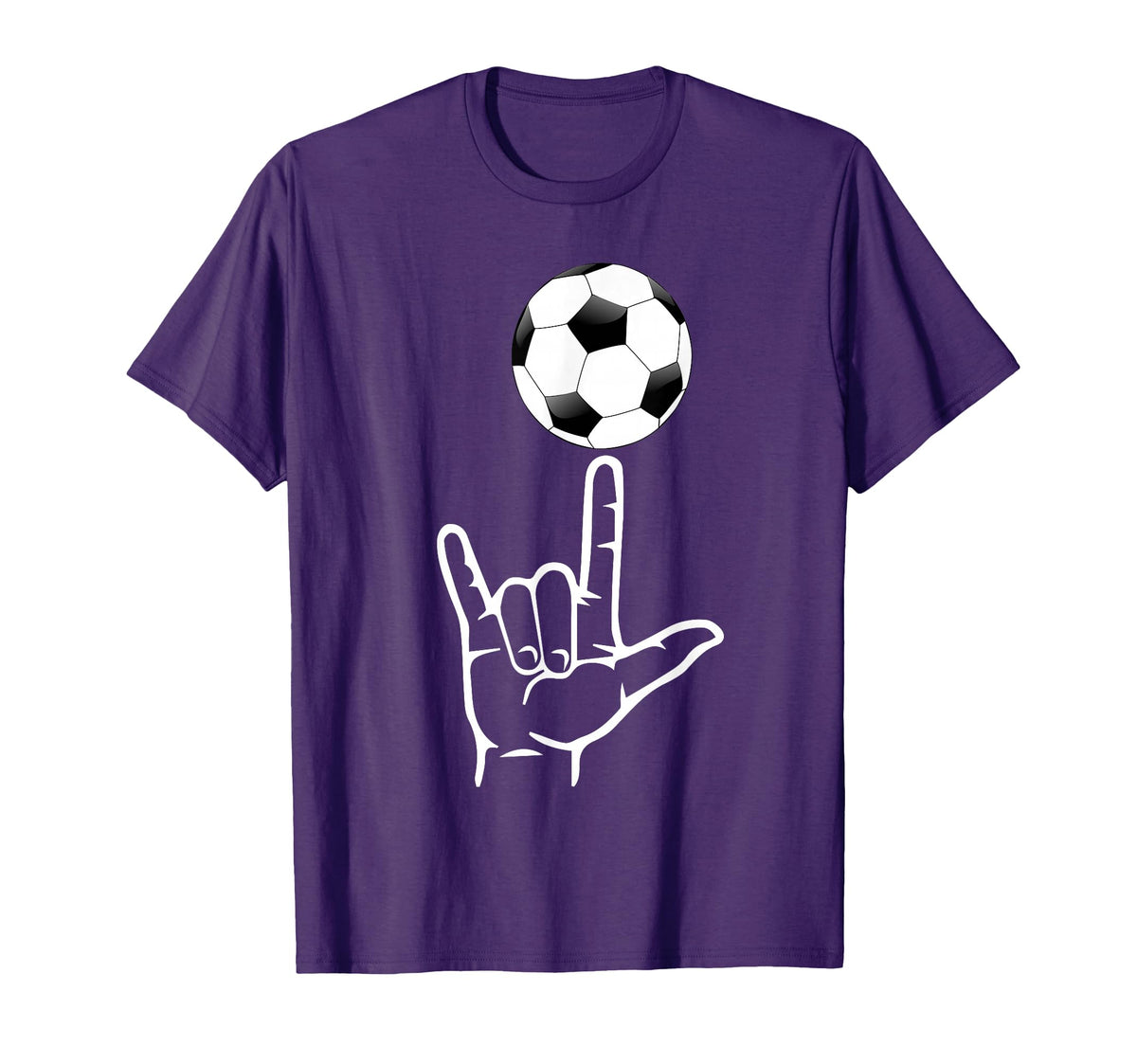 Asl Sign Language Soccer Player Deaf T-Shirt - Fun Novelty Design Unisex