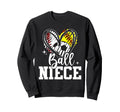 Ball Niece Baseball Softball Soccer Sweatshirt - Graphic Print Men Women