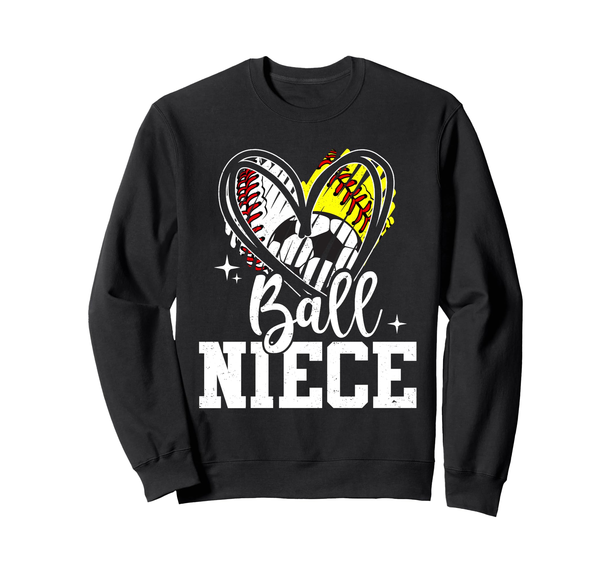 Ball Niece Baseball Softball Soccer Sweatshirt - Graphic Print Men Women