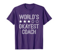 Worlds Okayest Coach Funny Coach T-Shirt - Trendy Graphic Men Women