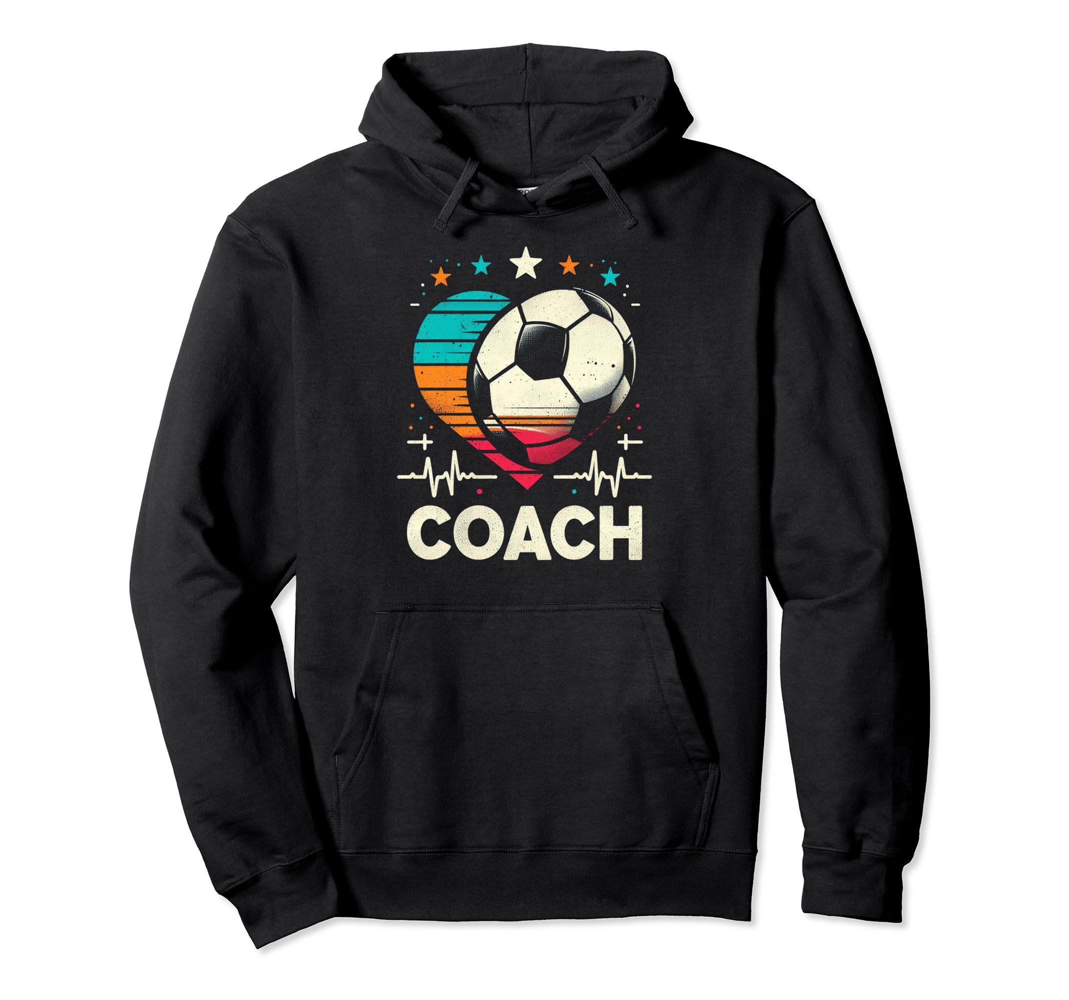 Soccer Coach Training Heart Beat Hoodie - Custom Art Print for Adults