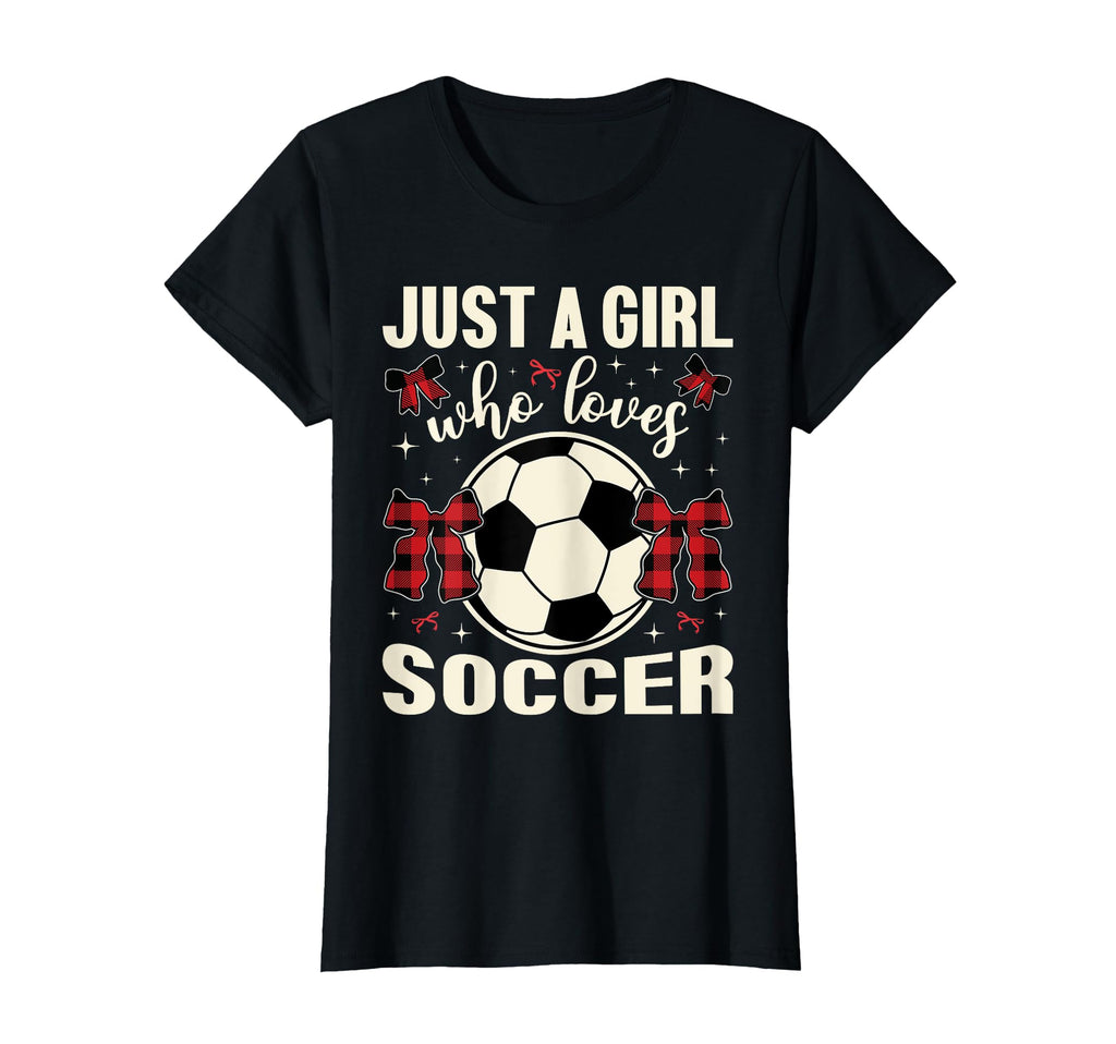 Just Who Loves Soccer Plaid Bows T-Shirt - Streetwear Style Men Women