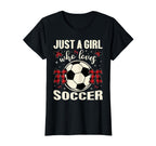 Just Who Loves Soccer Plaid Bows T-Shirt - Streetwear Style Men Women