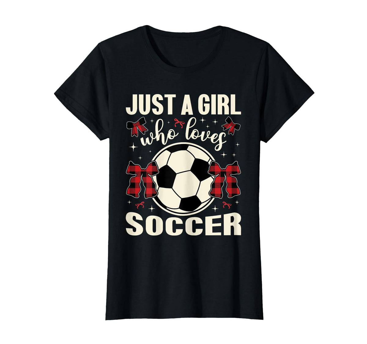 Just Who Loves Soccer Plaid Bows T-Shirt - Streetwear Style Men Women