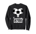 Soccer Lolli Funny Soccer Heart Sweatshirt - Graphic Print for Adults