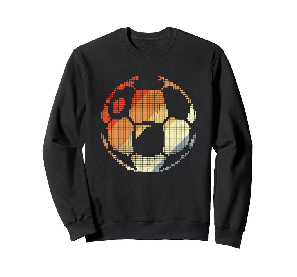 Soccer Ball Pixel Football Pitch Sweatshirt - Minimalist Print Unisex