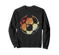 Soccer Ball Pixel Football Pitch Sweatshirt - Minimalist Print Unisex