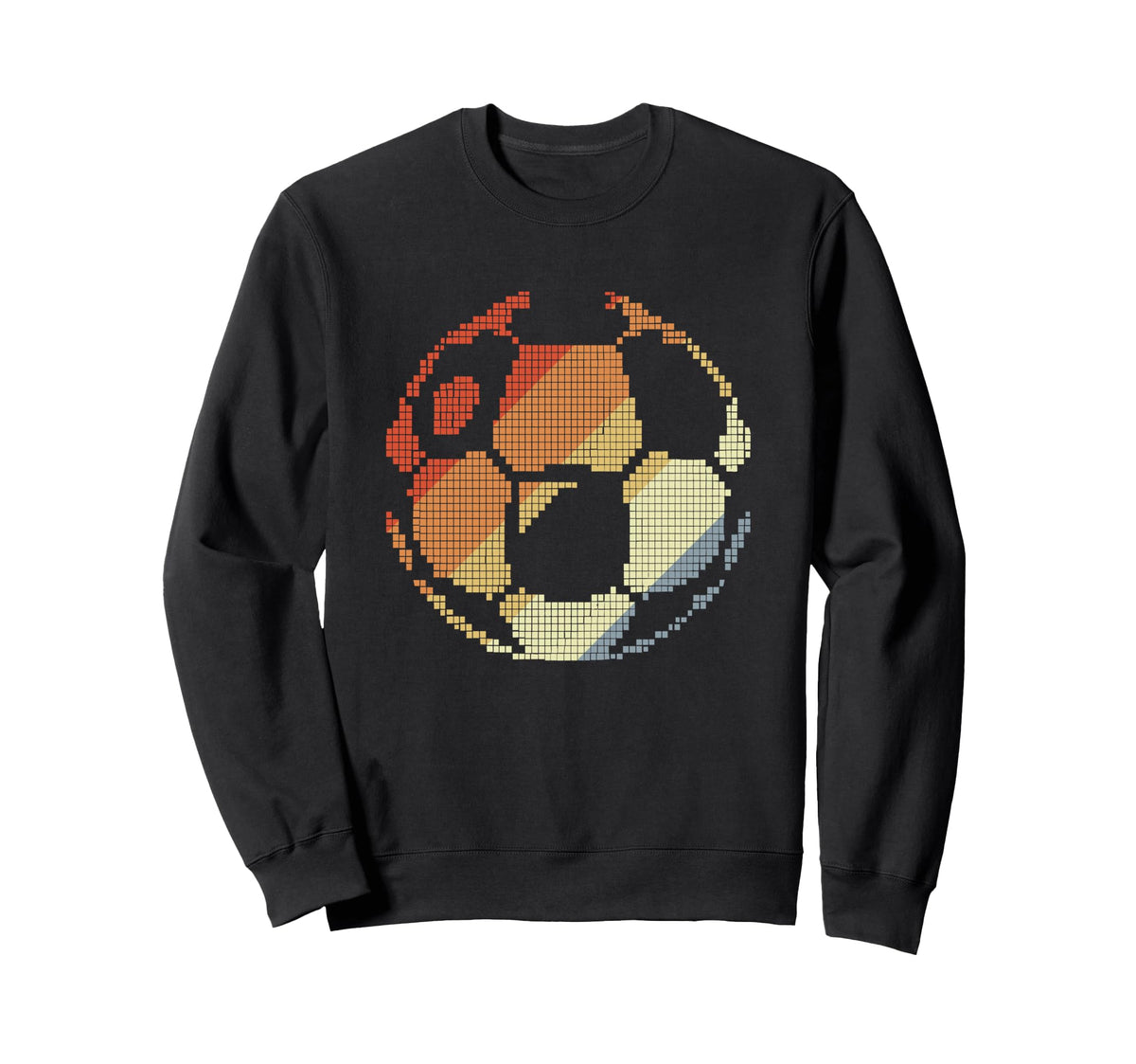 Soccer Ball Pixel Football Pitch Sweatshirt - Minimalist Print Unisex